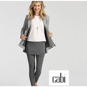 CAbi M’Leggings Grey Skirt Covered Ankle Leggings Style #5318 XS Modest z12